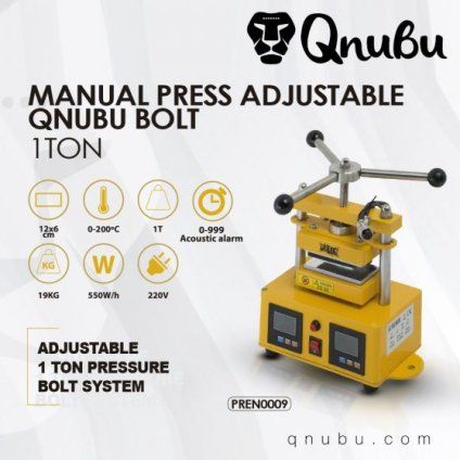 Qnubu Rosin Press manuální lis 1 tuna, lisovací plocha 6x12 cm