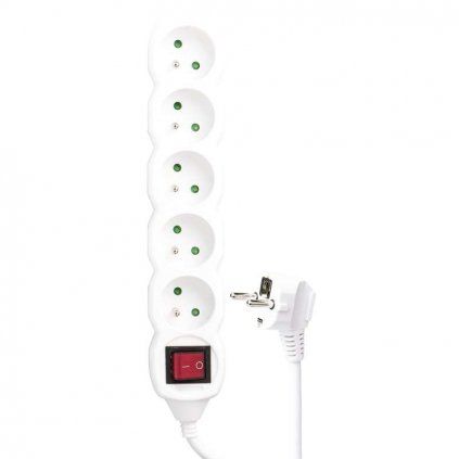 Prodlužovací kabel s vypínačem 5 zásuvek 5m 3x 1,5mm Cover