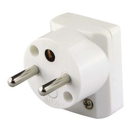 Vidlice úhlová pro prodlužovací kabel, bílá Cover