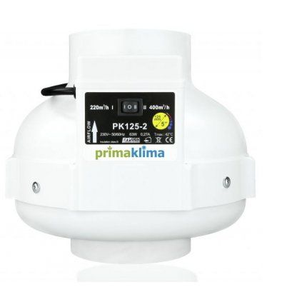 Ventilátor PRIMA KLIMA - 2 rychlosti, 230/360 m3/h, 125 mm Cover