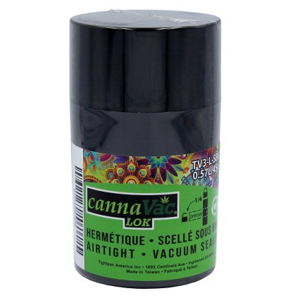 TightVac CannaVac 570ml, vzduchotěsná dóza se zámkem, neprůhledná