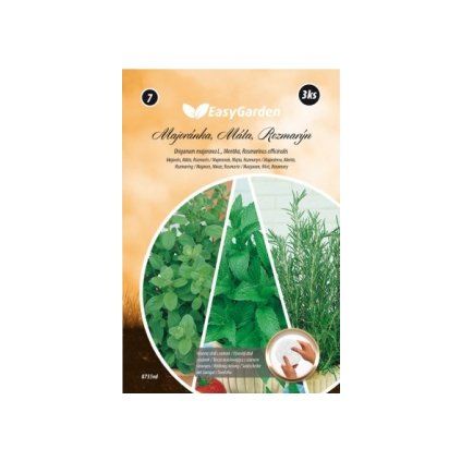 Semínka EasyGarden Disk výsevný MAJORÁNKA, MÁTA, ROZMARÝN 3ks