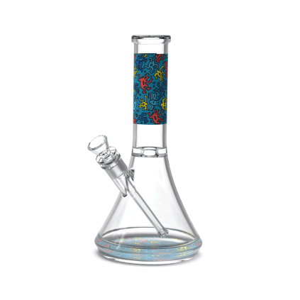 Skleněný bong Keith Haring Water Pipe, s perkolátorem