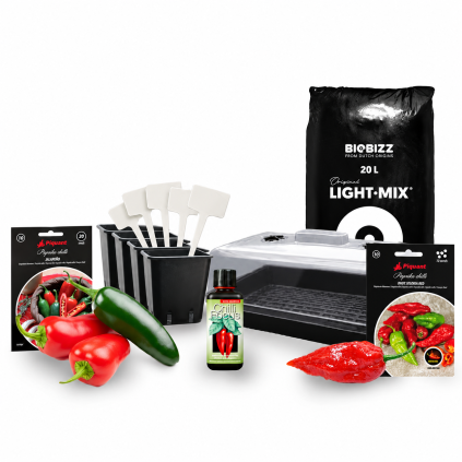 Zahradnická sada s chilli papričkami