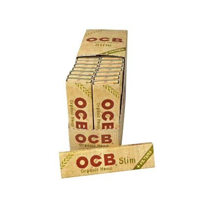 OCB papírky s filtry Organic Hemp Slim, BOX 32ks