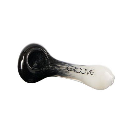 Groove Fritted Hand Pipe 4" Black Frost dýmka sklo