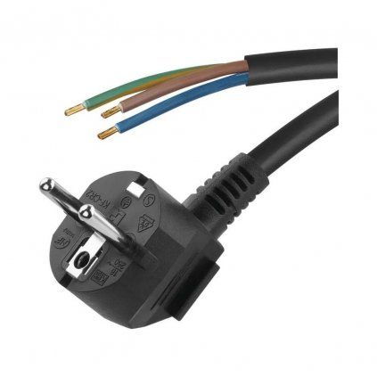 Flexo kabel 3x1,5 mm, délka 2m s EURO koncovkou, černý