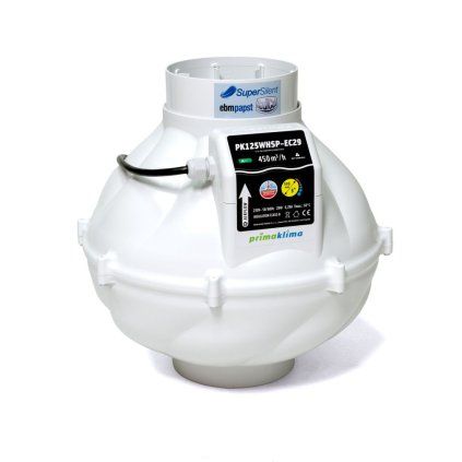 Prima Klima ventilátor Whisperblower EC 125 mm - 450 m3/h, EC motor bez regulace