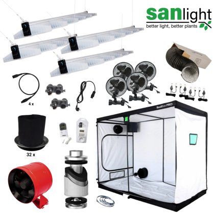 LED Set Sanlight 4xEVO 6 150 400W 150x300x200cm Max Quality