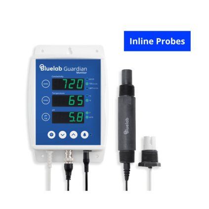 Bluelab Guardian Monitor INLINE Connect Wifi pH/EC/teplota, se sondami do potrubí