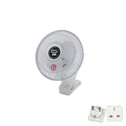 Gorilla Clip Fan 15W, dvourychlostní klipsnový ventilátor 15 cm