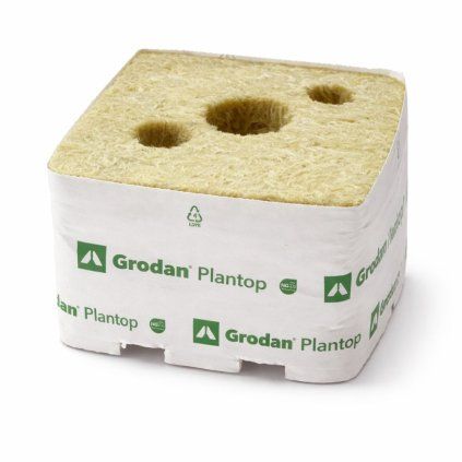 Grodan Plantop 100x100x65 mm, pěstební kostka 3 díry
