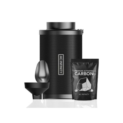 41085 ac infinity refillable carbon filter kit with charcoal refill 150mm