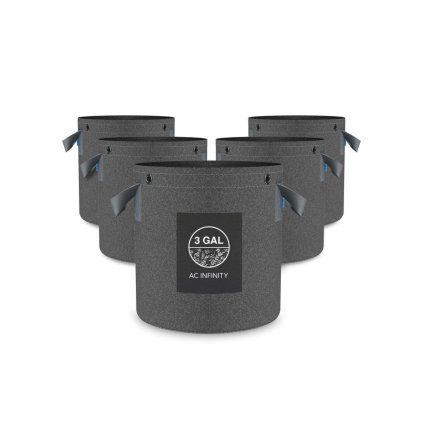 40923 ac infinity heavy duty reusable fabric pots 11 liters 5 pack
