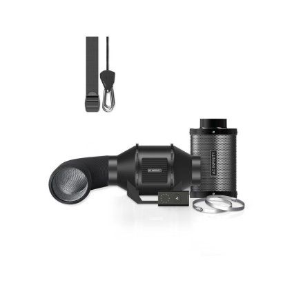 41034 ac infinity air filtration kit 100mm inline fan with speed controller carbon filter ducting combo
