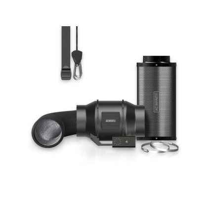 41037 ac infinity air filtration kit 150mm inline fan with speed controller carbon filter ducting combo