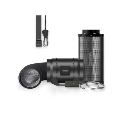41040 ac infinity air filtration kit 200mm inline fan with speed controller carbon filter ducting combo