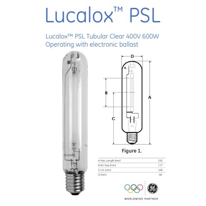 38972 vybojka ge lucalox psl 600w 400v el