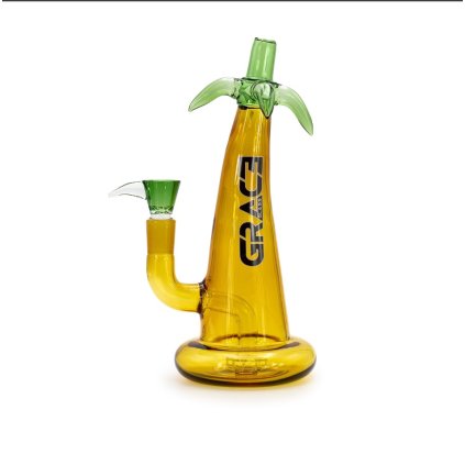 40313 40313 skleneny bong grace glass yellow palm tree 27 cm 1 ks