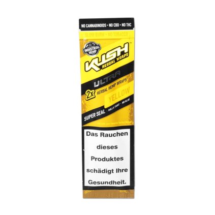 41075 kush herbal hemp blunt wraps ultra yellow 2 ks