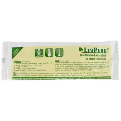 41120 limpuro cistic bongu a dymek bong cleaner concentrate 20 ml