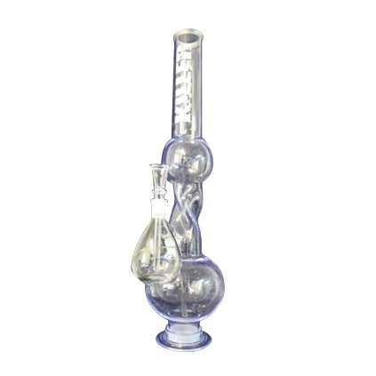 43676 bong zooom killer ak 47 pruhledny se sklenenym kotlikem 50cm