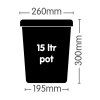 15ltr pot only