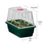 2025 04 24 10 27 48 Garland skleník Mini High Dome Propagator Green s drenáží, tvrdý plast, nevyhřív