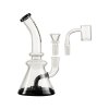 Groove Beaker Rig 7" Black and Clear bong sklo